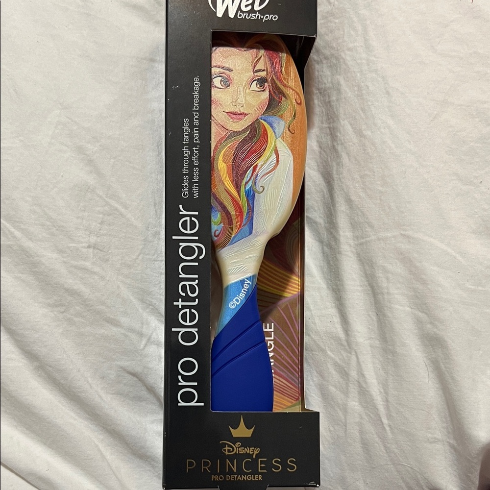 Disney Princess Hair Brush Belle - Blue and Gold